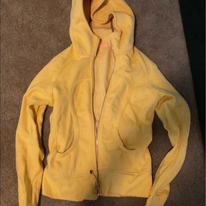 Yellow long sleeve lululemon hoodie